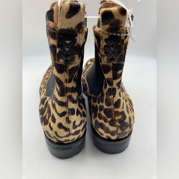 NWT Jack Rogers Margot Leopard Calf Fur Boots Size 9M Made in Brazil - Picture 5 of 11